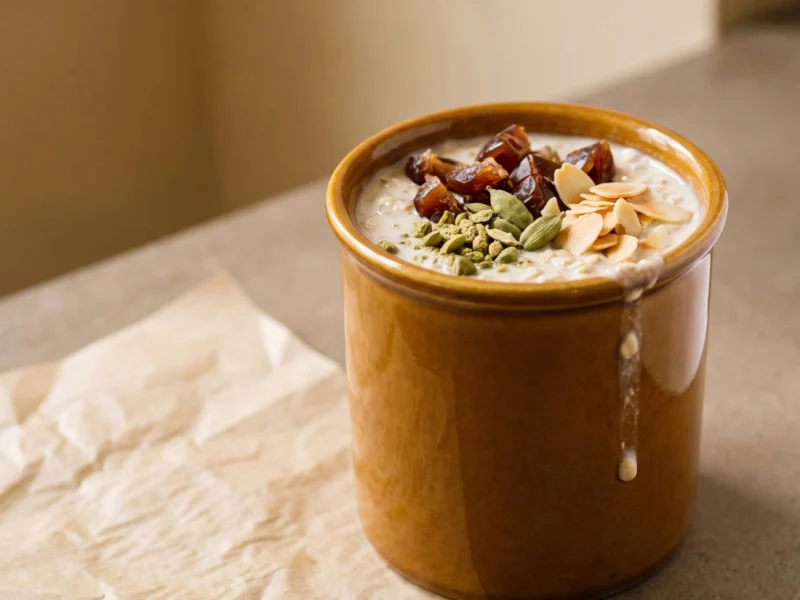 Overnight Oats, Date & Cardamom — healthy meal delivered across the UAE by Zero Fat Meals