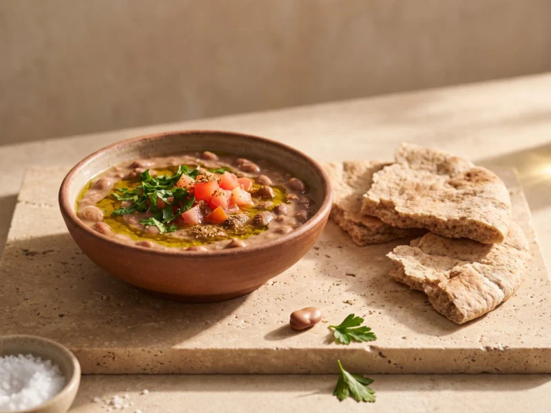 Foul Medames with Flatbread — healthy meal delivered across the UAE by Zero Fat Meals