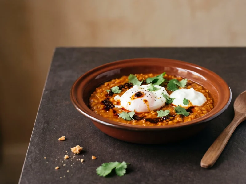 Spiced Lentil & Poached Egg Bowl — healthy meal delivered across the UAE by Zero Fat Meals