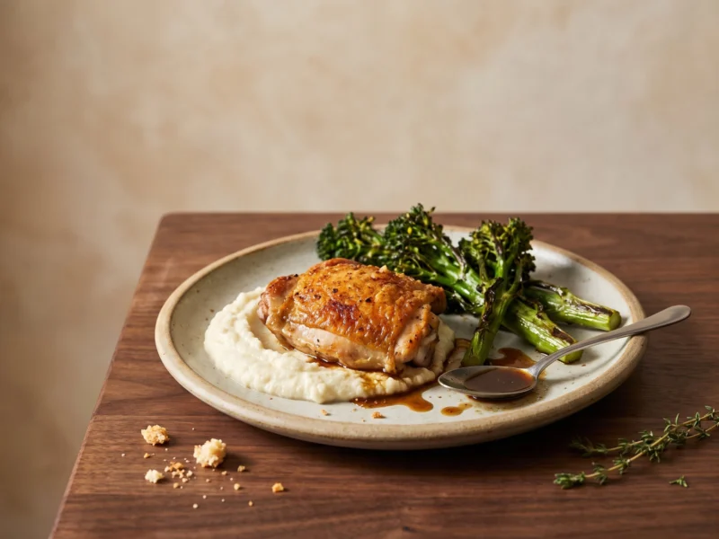 Chicken Thigh with Cauliflower Mash — healthy meal delivered across the UAE by Zero Fat Meals