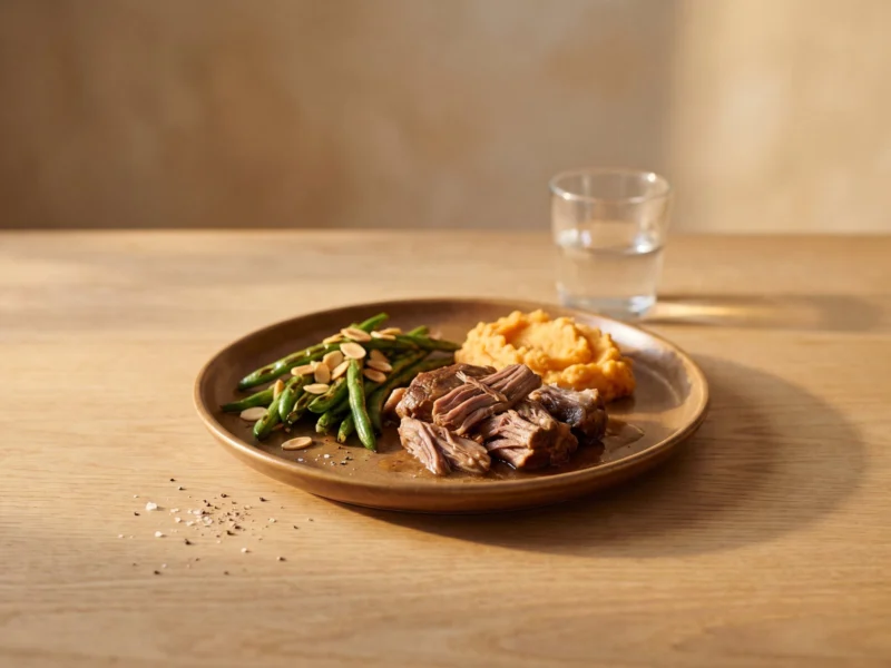 Slow-Cooked Lamb with Green Beans — healthy meal delivered across the UAE by Zero Fat Meals