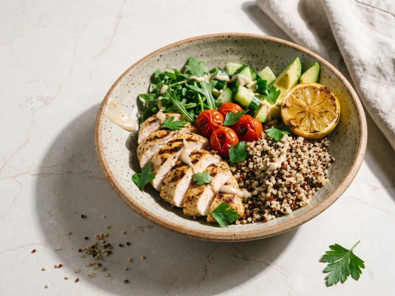 Grilled Chicken & Quinoa Bowl — healthy meal delivered across the UAE by Zero Fat Meals