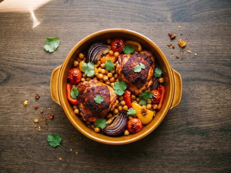Harissa Chicken Traybake — healthy meal delivered across the UAE by Zero Fat Meals